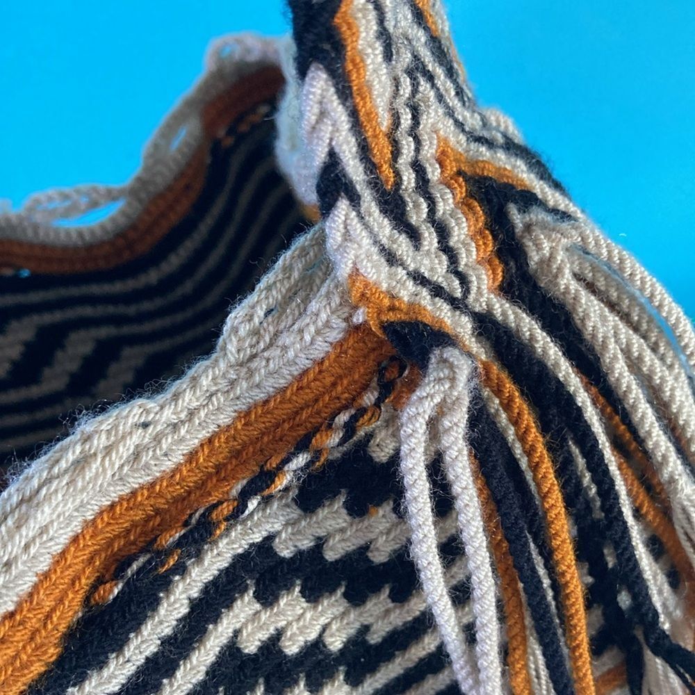 Wayuu Mochila Bag Tribal Themed Bucket Purse Perfect for Beach Summer Pool - Picture 13 of 13